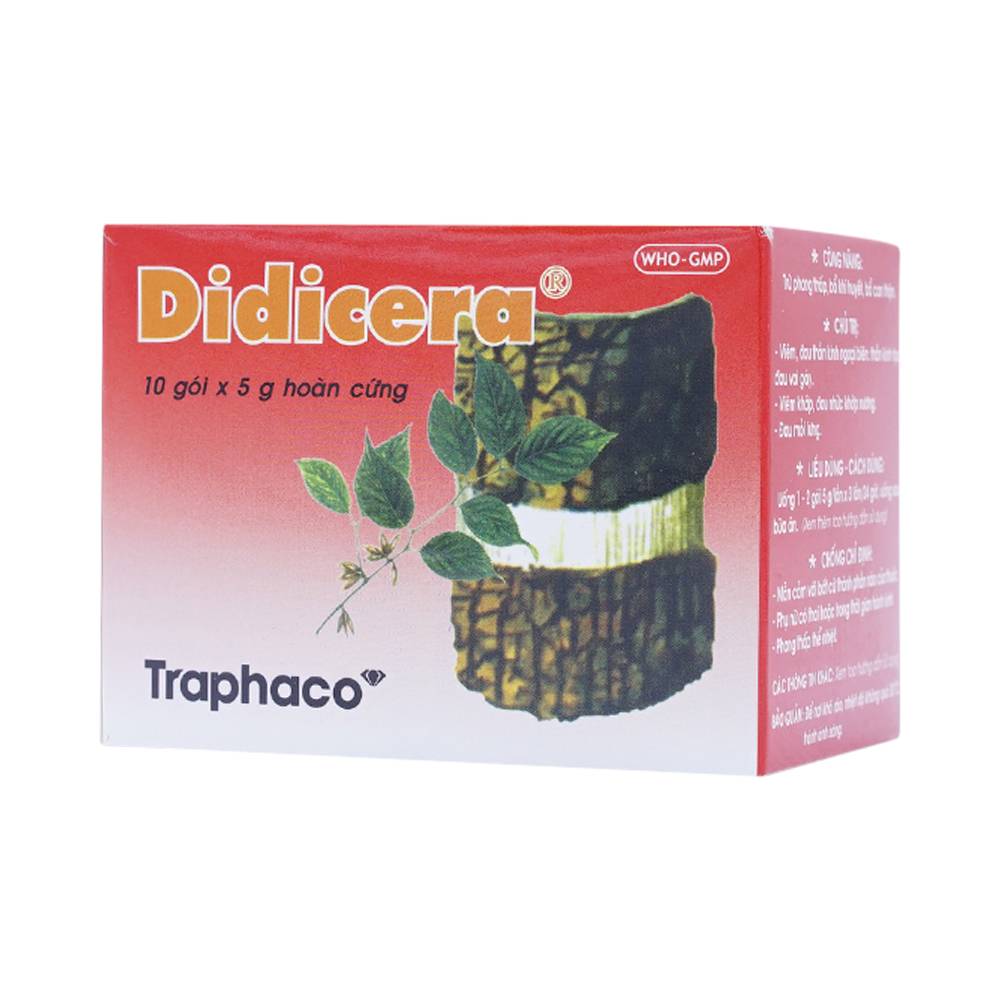 Thuốc Didicera trừ phong thấp, bổ khí huyết, bổ can thận (10 gói x 5g)