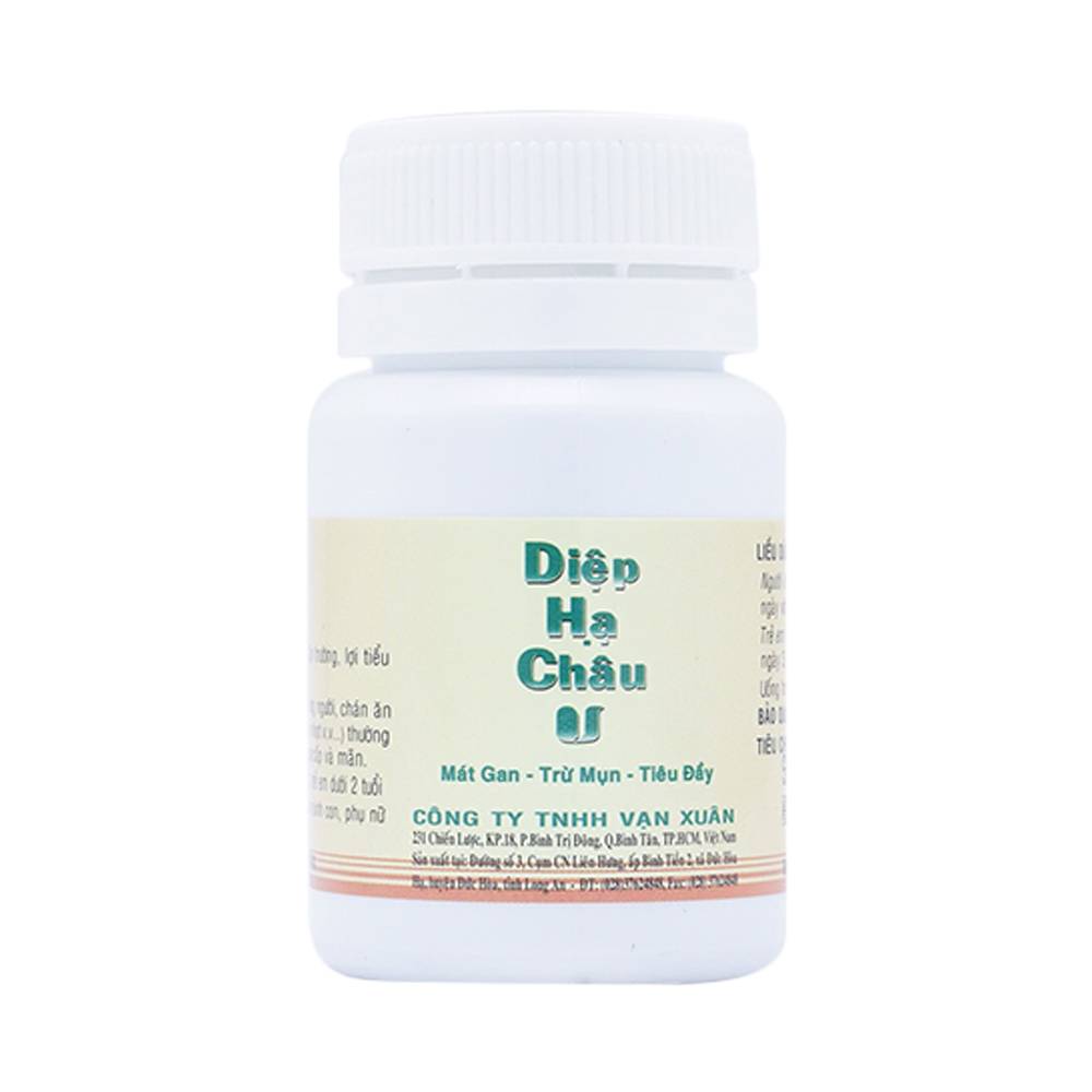 Thuốc Diệp Hạ Châu V Vạn Xuân điều trị chứng thấp nhiệt trong viêm gan cấp và mãn (60 viên)