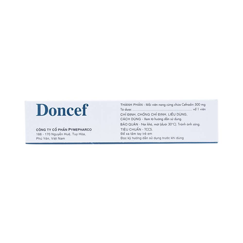 Thuốc Doncef Pymepharco điều trị nhiễm khuẩn (3 vỉ x 10 viên)