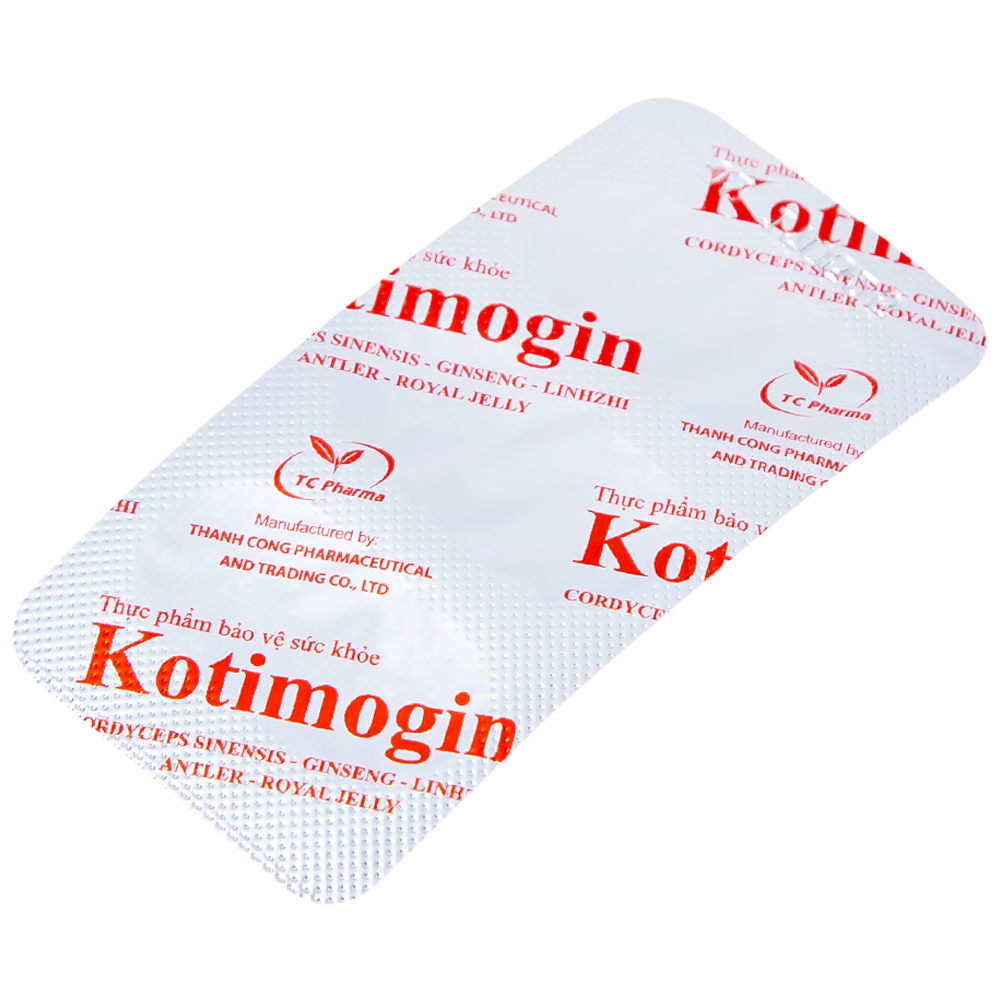 Viên uống Sâm - Đông Trùng Hạ Thảo tăng cường sức khỏe, tăng sức đề kháng Kotimogin (20 vỉ x 3 viên)