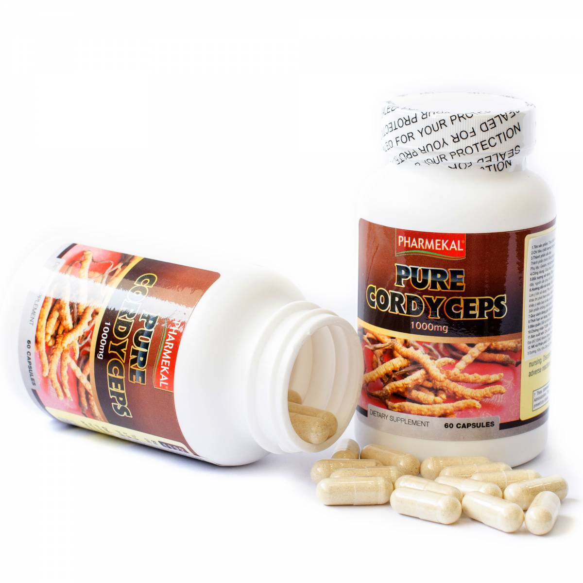 Viên uống Đông trùng hạ thảo giúp tăng cường sức đề kháng Pure Cordyceps Pharmekal (60 viên)