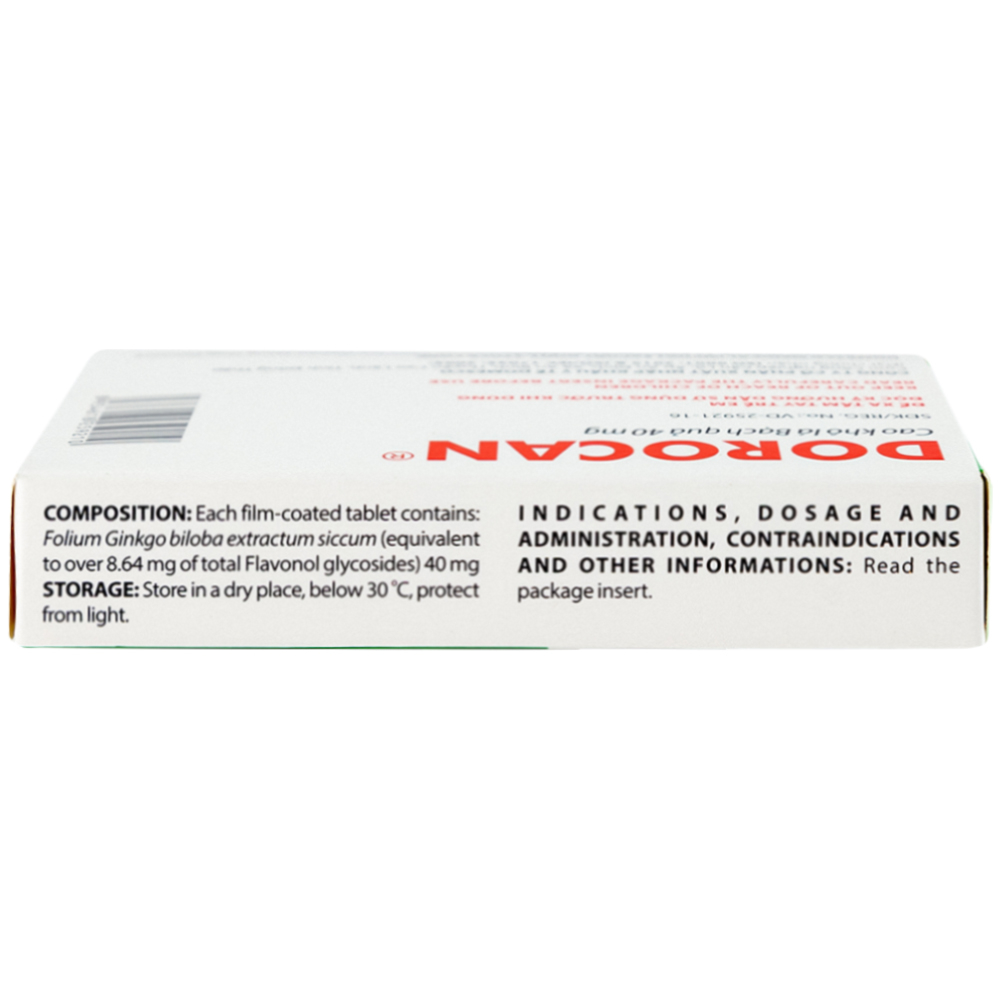 Thuốc Dorocan 40mg Domesco điều trị rối loạn chú ý và trí nhớ (2 vỉ x 15 viên)