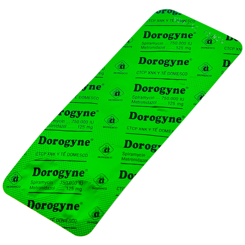 Thuốc Dorogyne Domesco điều trị các bệnh nhiễm khuẩn răng miệng cấp và mạn tính (2 vỉ x 10 viên)