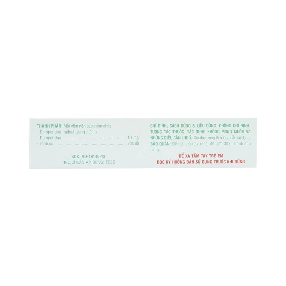 Thuốc Dotium Domesco điều trị triệu chứng nôn, buồn nôn (10 vỉ x 10 viên)