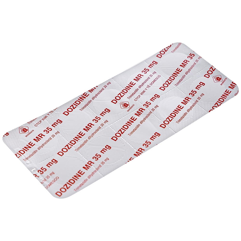 Thuốc Dozidine MR 35mg Domesco điều trị triệu chứng đau thắt ngực ổn định (6 vỉ x 10 viên)