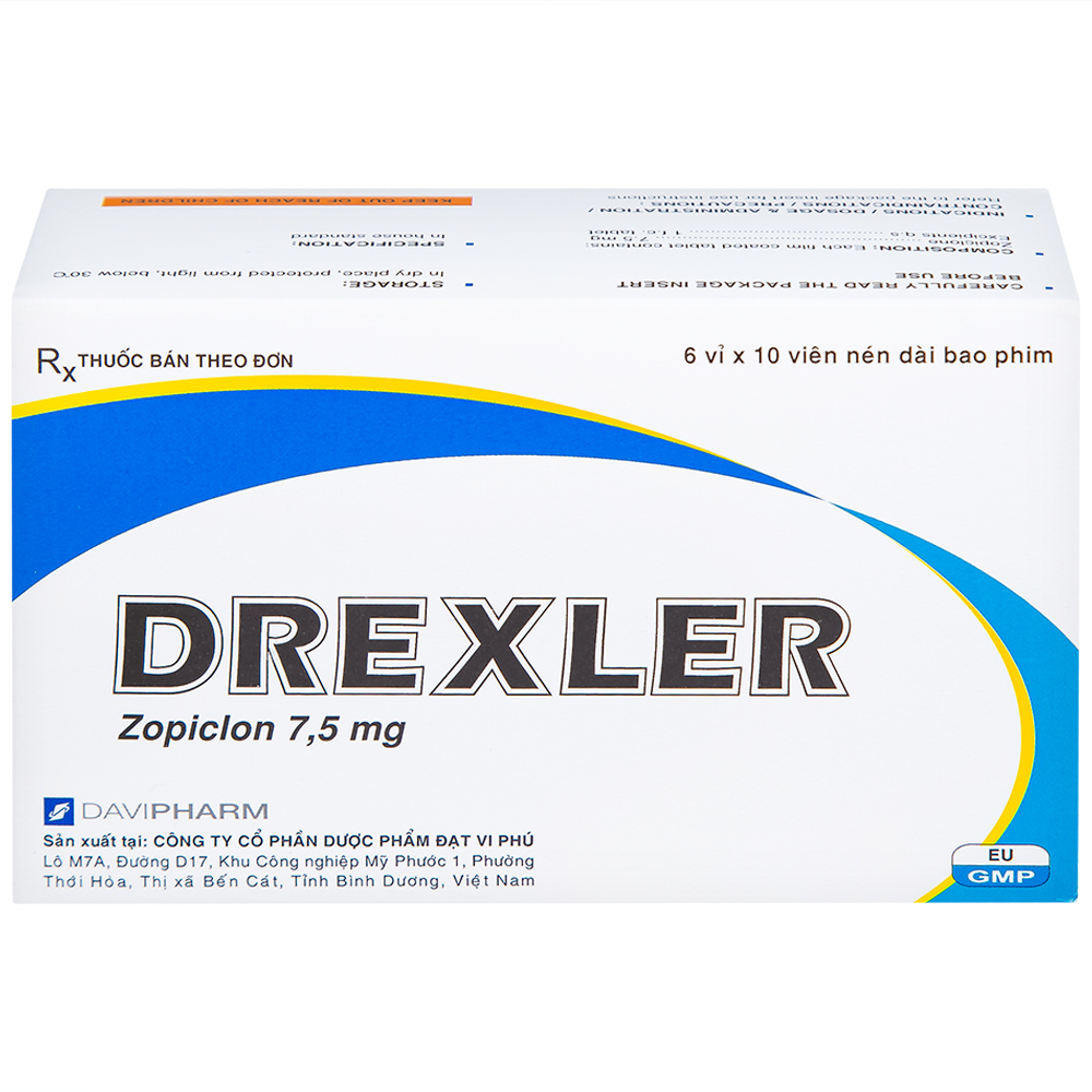 Thuốc Drexler Davipharm điều trị ngắn hạn chứng mất ngủ (60 viên)