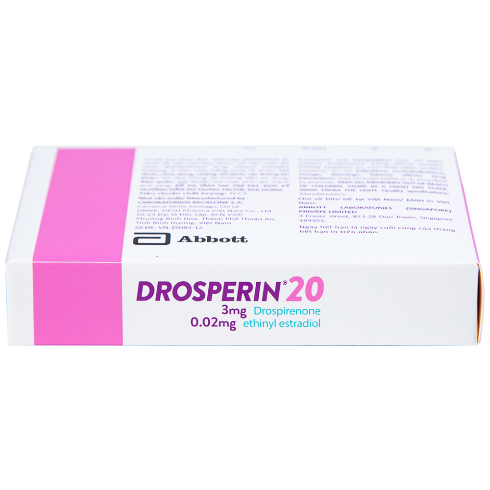 Thuốc tránh thai hằng ngày Drosperin 20 Abbott (1 vỉ x 28 viên)