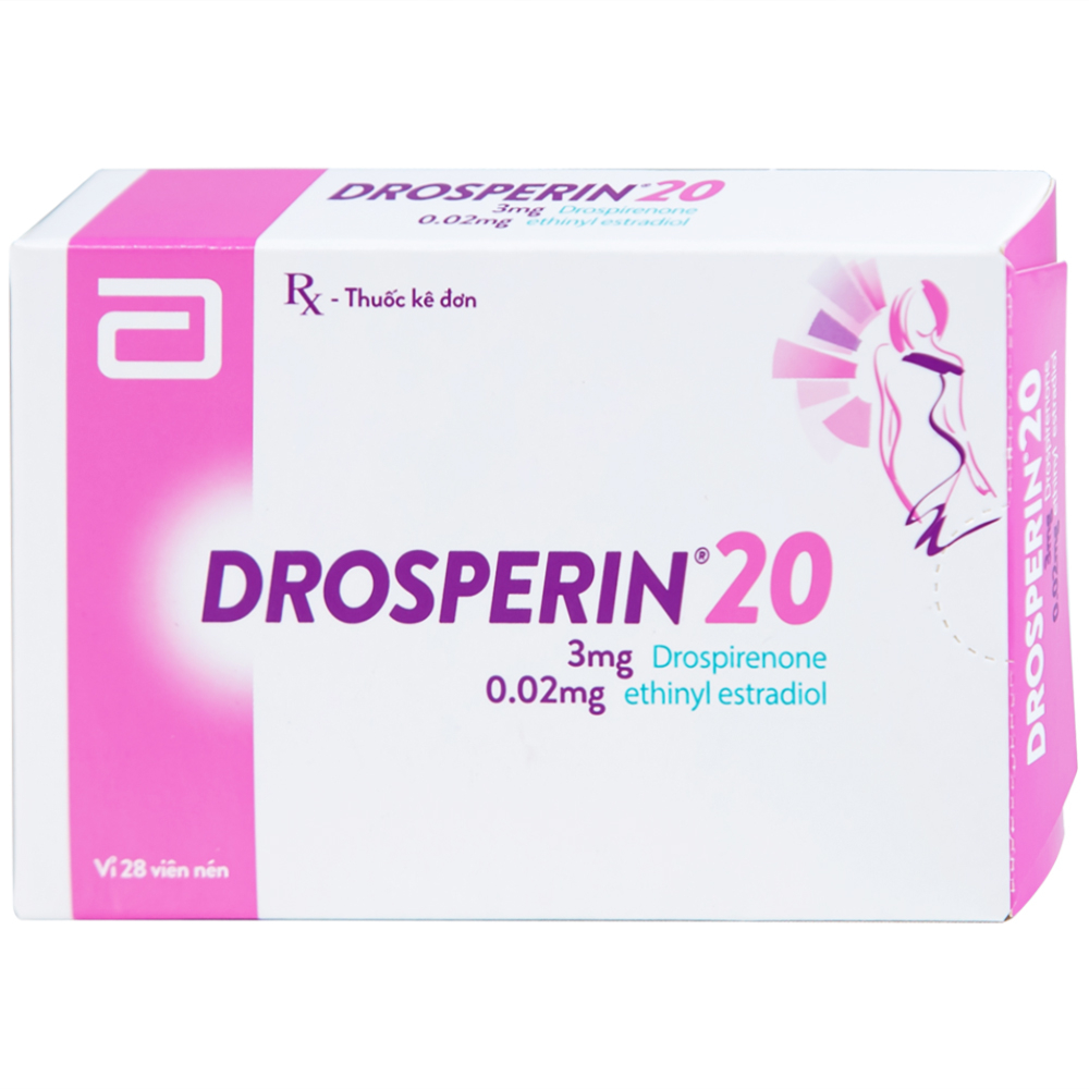 Thuốc tránh thai hằng ngày Drosperin 20 Abbott (1 vỉ x 28 viên)