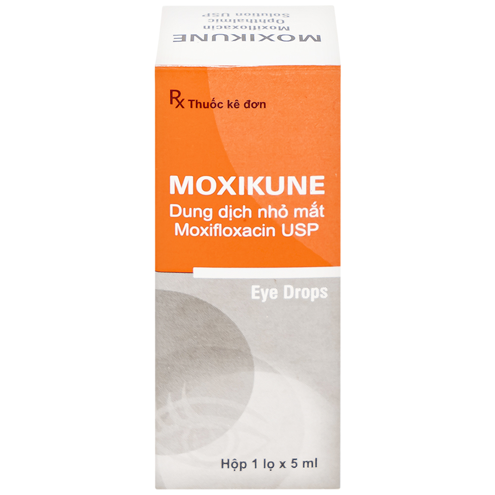 Dung dịch nhỏ mắt Moxikune điều trị các tình trạng nhiễm khuẩn mắt, chống viêm sau phẫu thuật (5ml)
