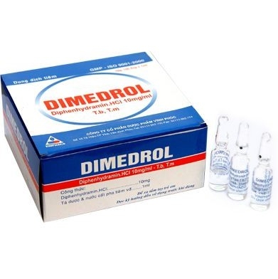 Dung dịch tiêm Dimedrol Vĩnh Phúc điều trị viêm mũi dị ứng và bệnh da dị ứng (100 ống)