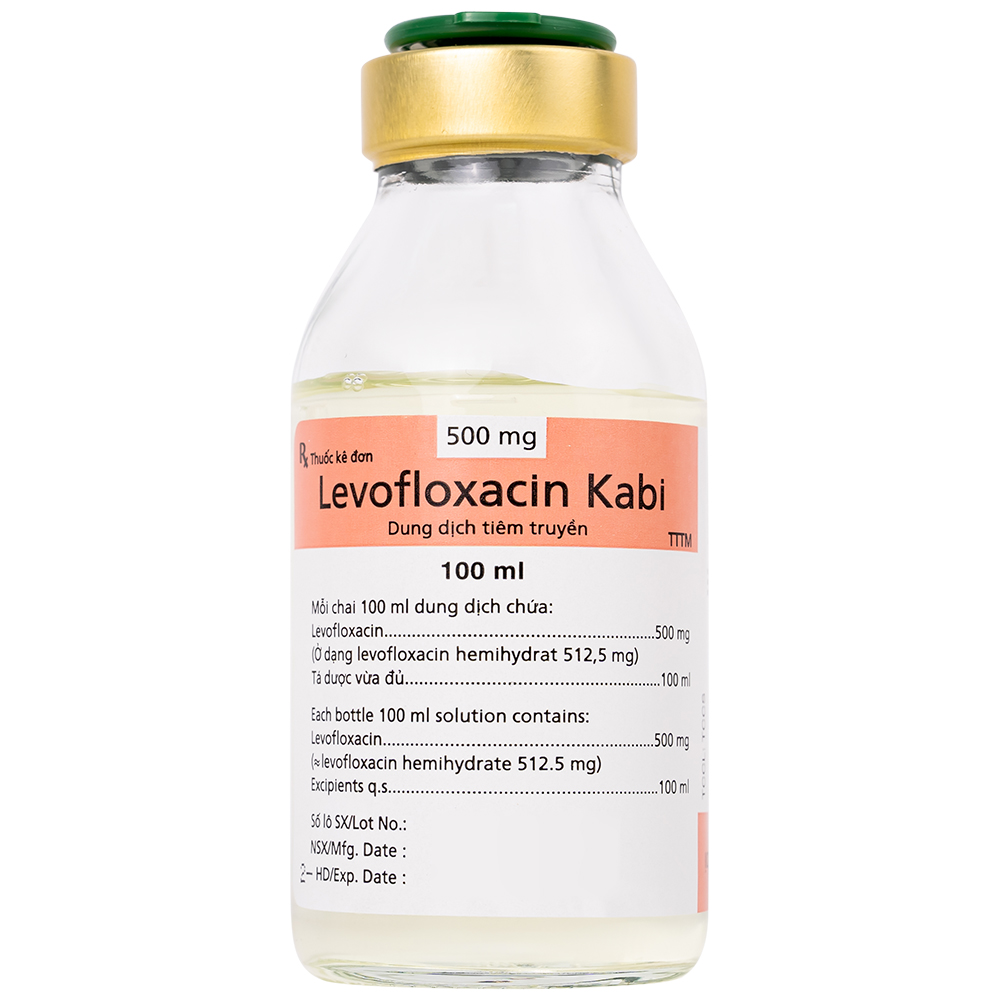 Dịch tiêm truyền Levofloxacin Kabi 100ml Fresenius Kabi điều trị nhiễm khuẩn, viêm phổi