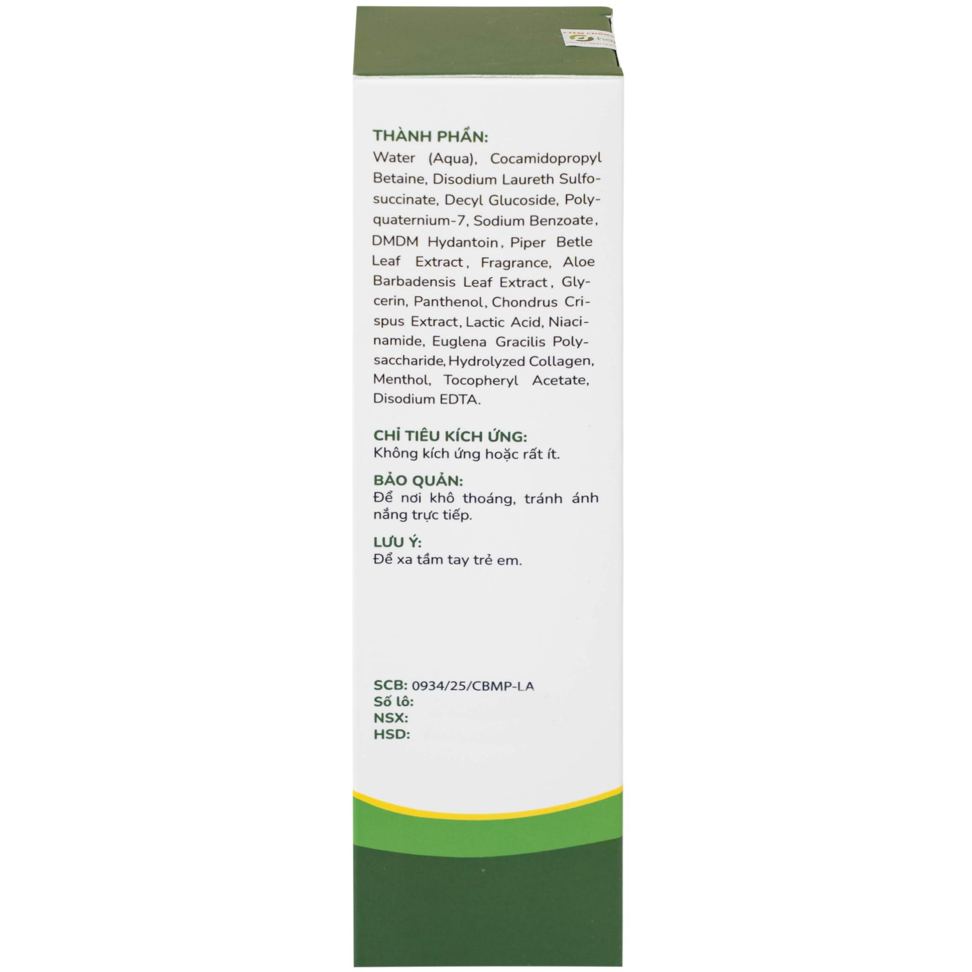 Dung dịch vệ sinh phụ nữ dạng bọt Natural Feminine Lá Trầu Không kháng khuẩn, vệ sinh nhẹ nhàng (160ml)