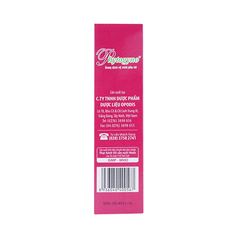 Dung dịch vệ sinh phụ nữ Phytogyno Opodis Pharma điều trị viêm nhiễm đường sinh dục (100ml)