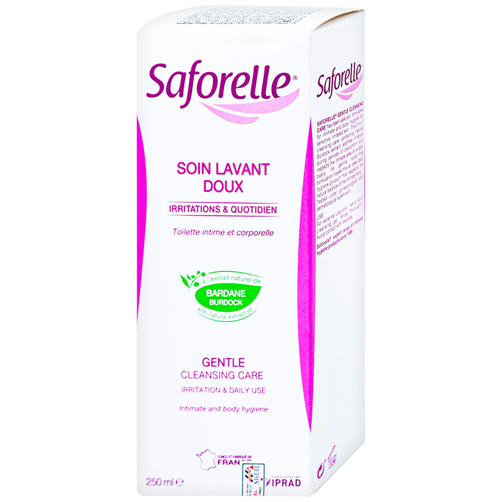 Dung dịch vệ sinh phụ nữ Saforelle Gentle Cleansing Care làm sạch dịu nhẹ, bảo vệ vùng kín (250ml)