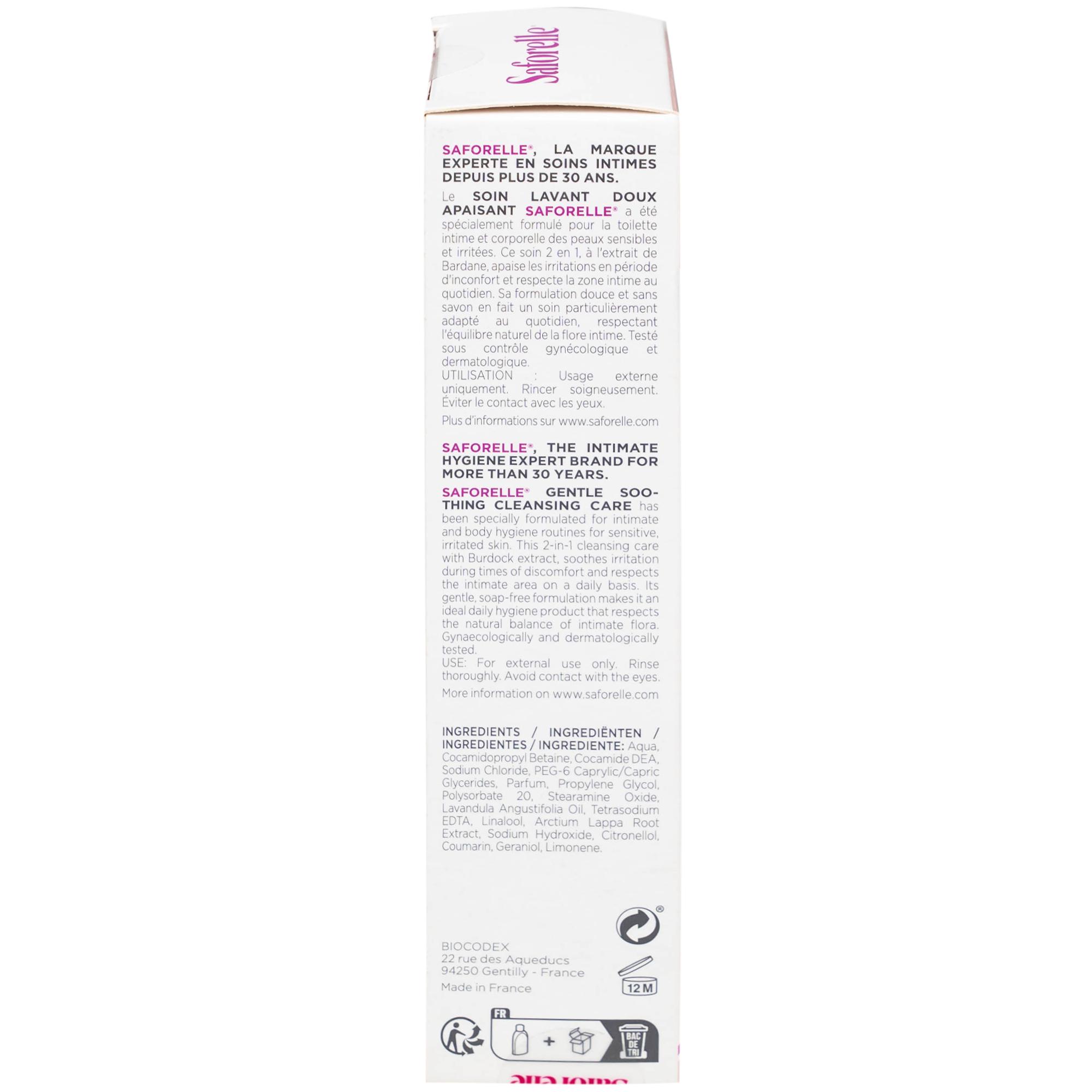 Dung dịch vệ sinh phụ nữ Saforelle Soin Lavant Doux Apaisant 100ml