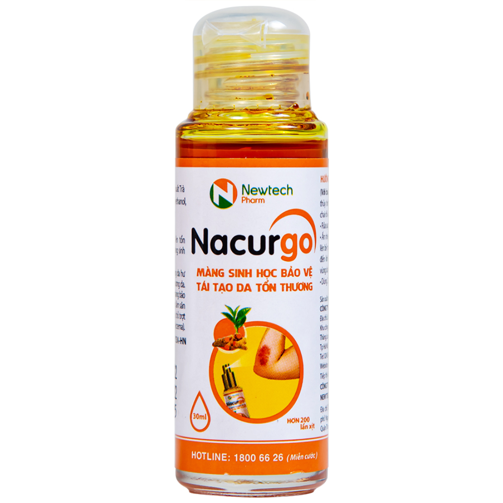 Dung dịch xịt tạo màng sinh học Nacurgo Newtech bảo vệ da tổn thương 30ml
