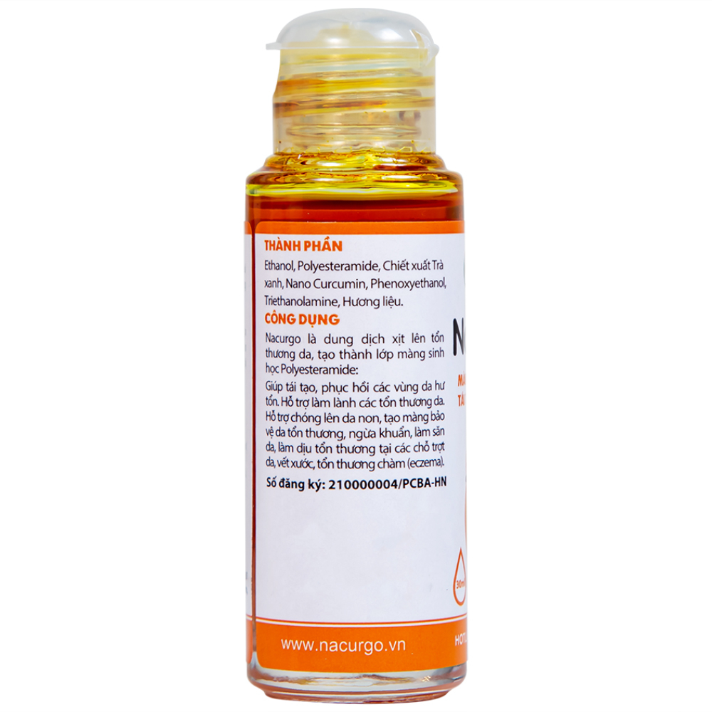 Dung dịch xịt tạo màng sinh học Nacurgo Newtech bảo vệ da tổn thương 30ml