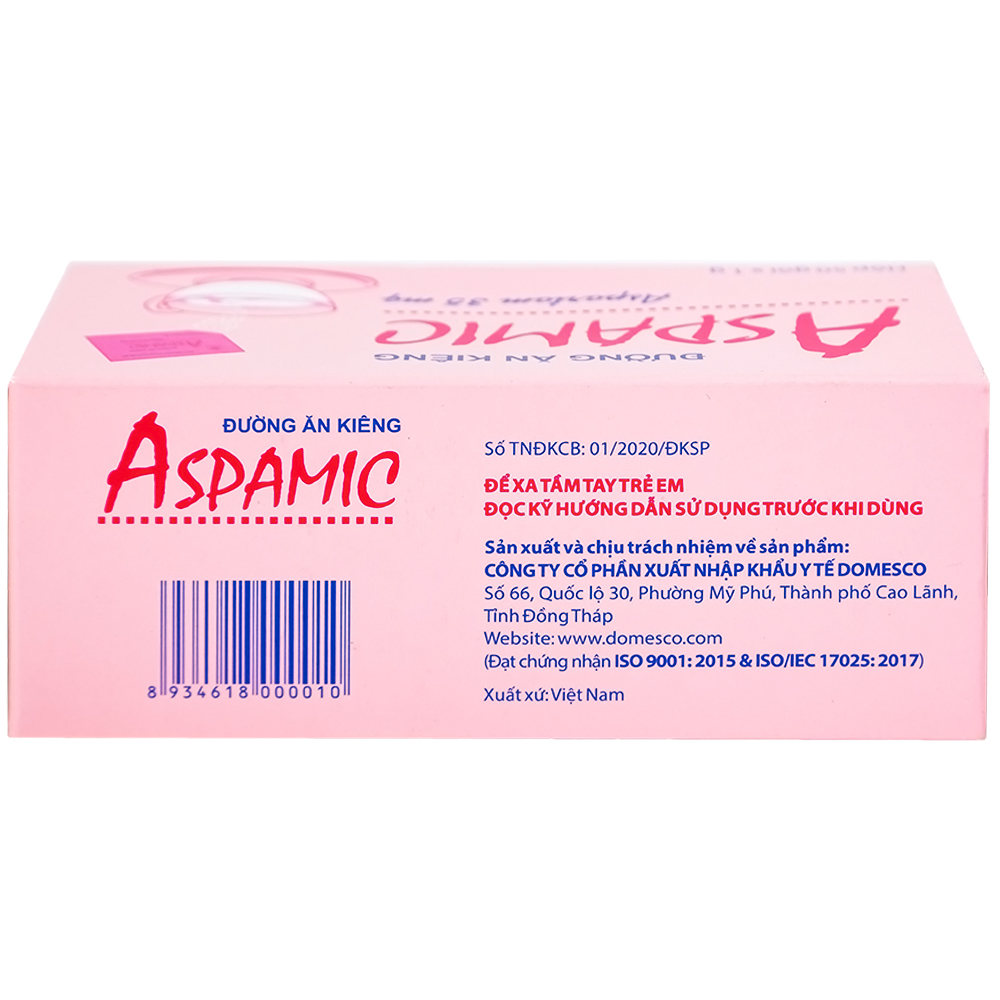 Đường Ăn Kiêng Aspamic Domesco (50 gói)