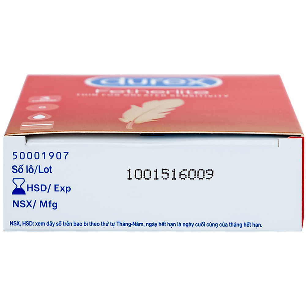 Bao cao su Durex Fetherlite vừa vặn, độ bảo vệ cao (3 cái)