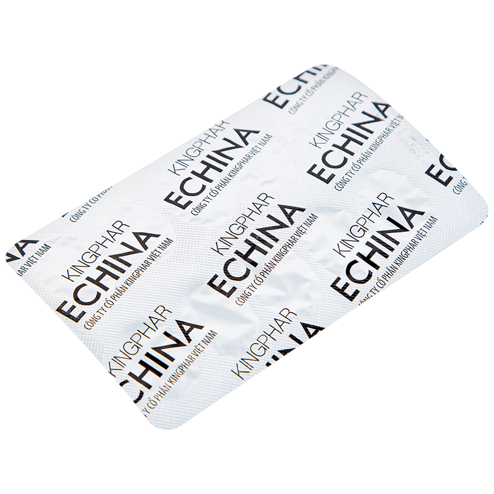 Viên uống hỗ trợ tăng cường sức đề kháng, giúp giảm nguy cơ cảm cúm, viêm họng Echina Kingphar (3 vỉ x 10 viên)
