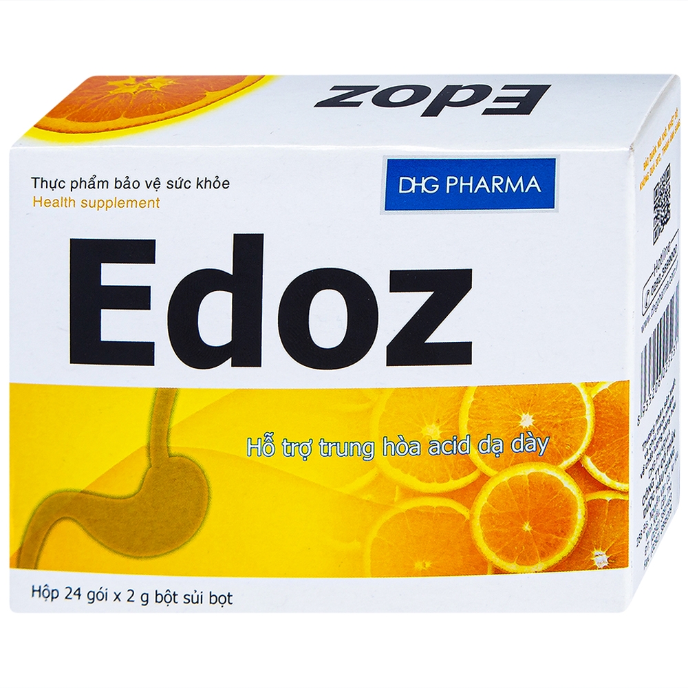Bột sủi bọt hỗ trợ trung hòa acid dạ dày Edoz DHG (24 gói x 2g)