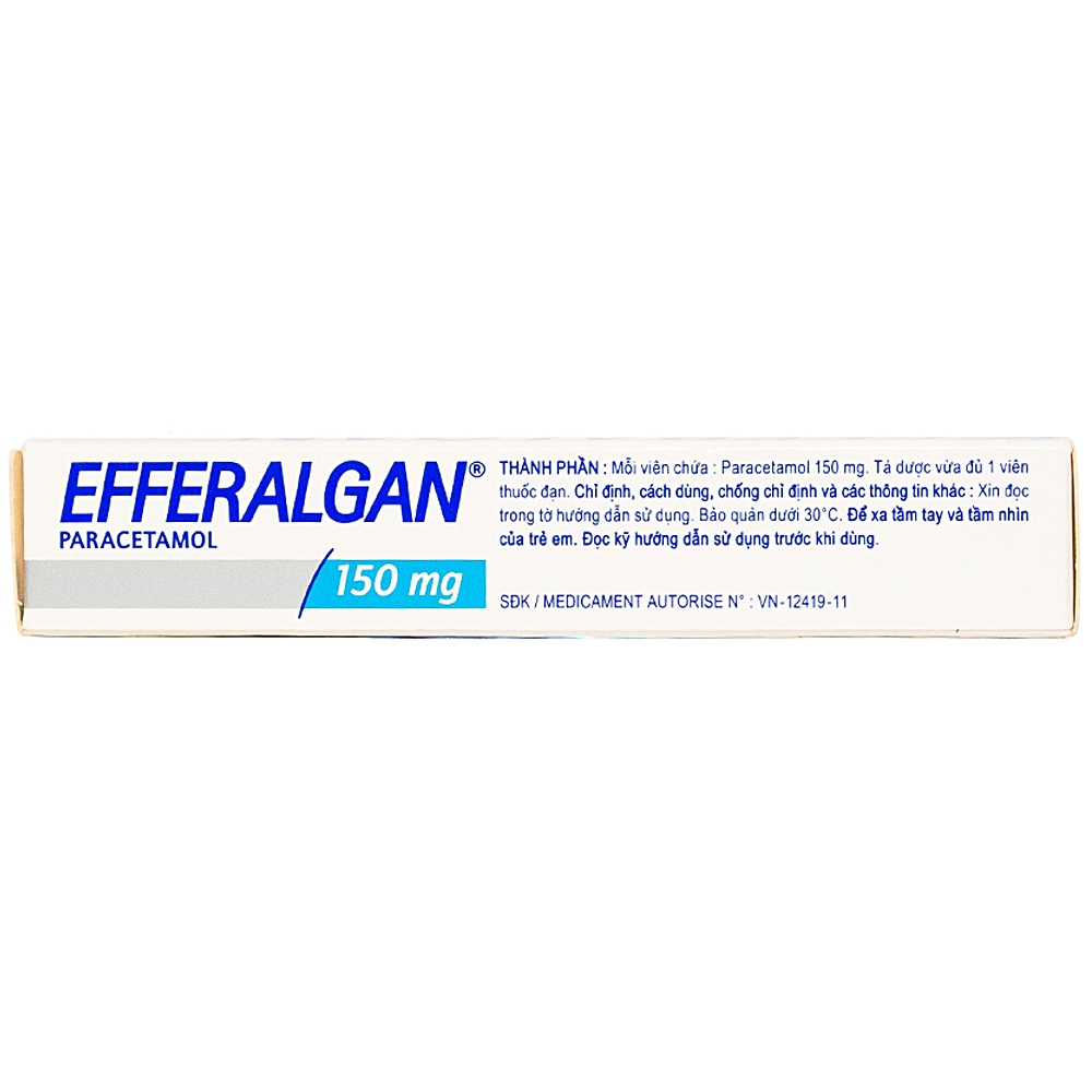 Thuốc đặt trực tràng Efferalgan 150mg UPSA SAS giảm đau, hạ sốt (2 vỉ x 5 viên)