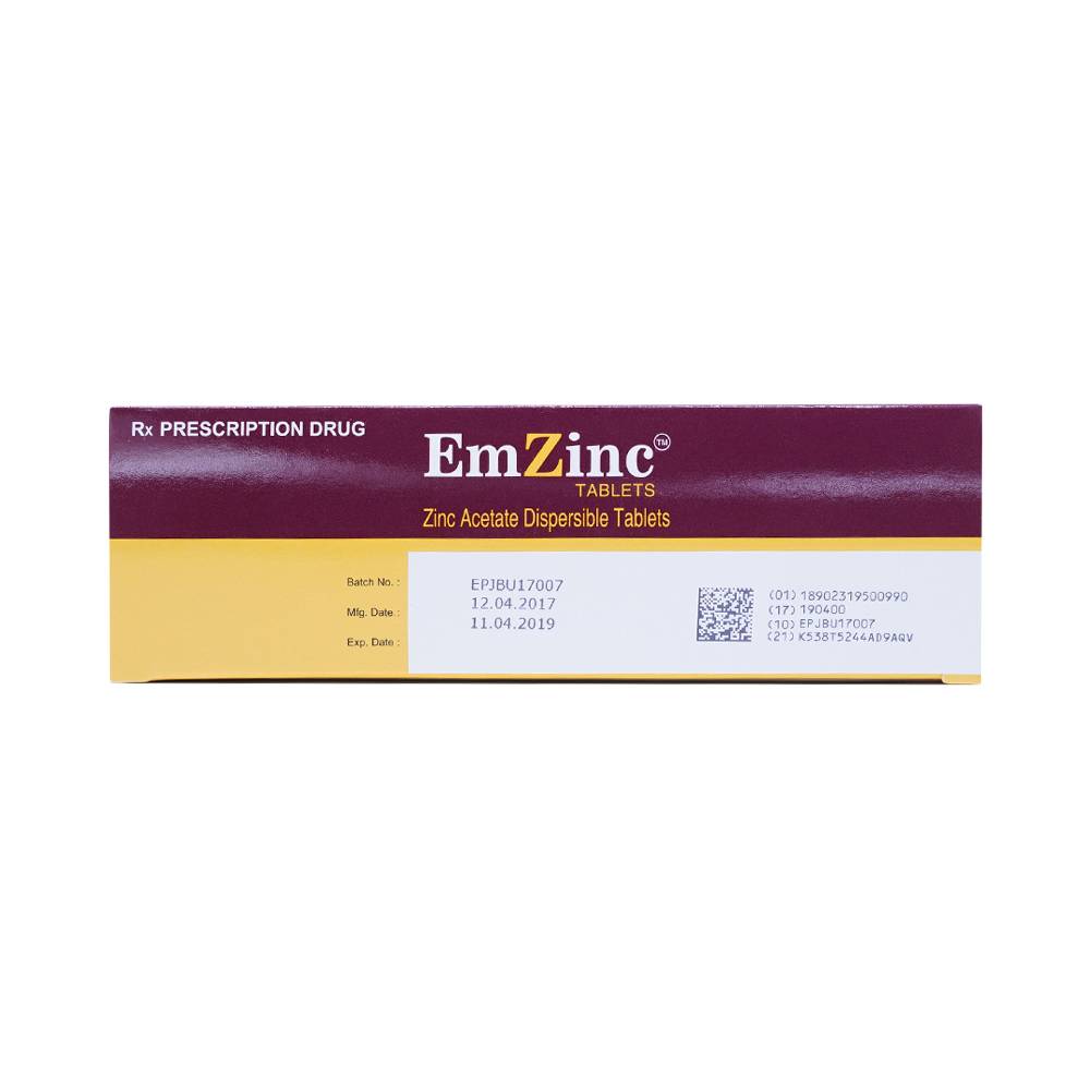 Thuốc Emzinc Emcure bổ sung kẽm, trị tiêu chảy (10 vỉ x 10 viên)