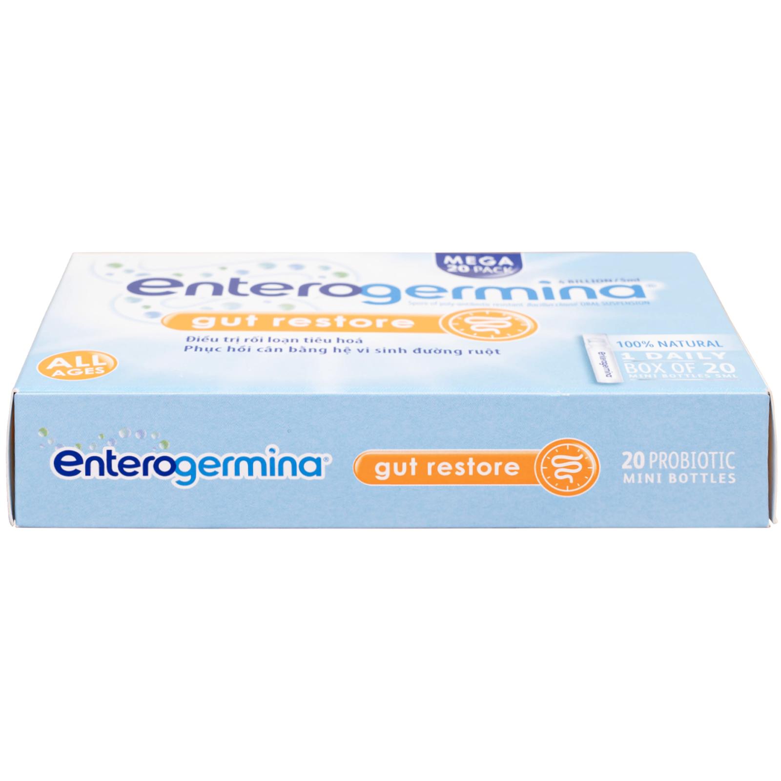 Hỗn dịch uống men vi sinh Enterogermina 4 tỷ/5ml trị rối loạn tiêu hóa cấp và mạn tính (2 vỉ x 10 ống)