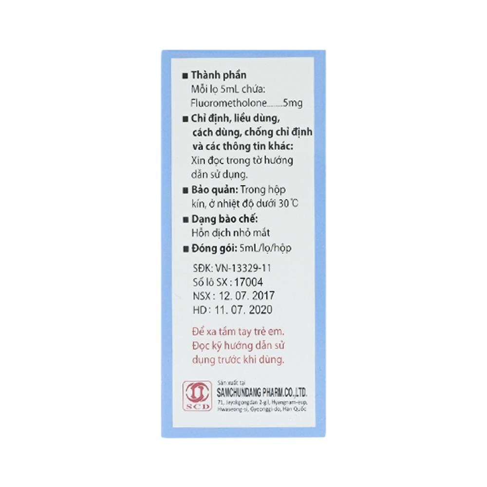 Thuốc tra mắt Eporon điều trị viêm mí mắt, viêm kết mạc (5ml)