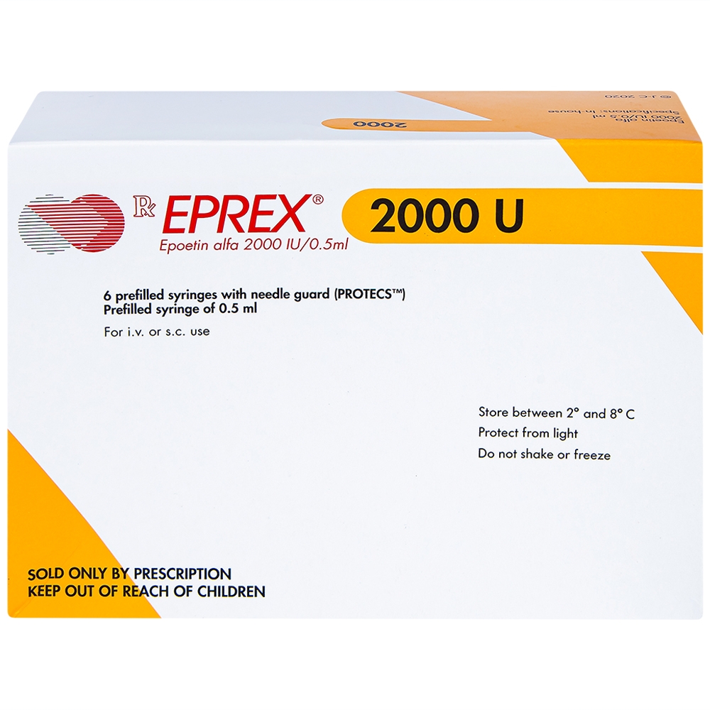 Thuốc tiêm Eprex Prefill 2000IU Janssen điều trị thiếu máu (6 ống)