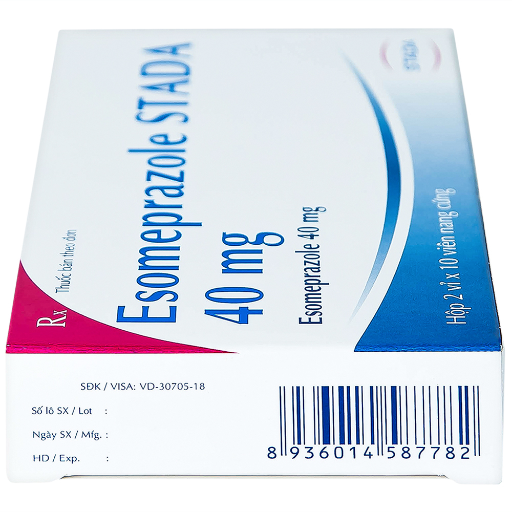 Thuốc Esomeprazole Stada 40mg điều trị trào ngược dạ dày, thực quản (2 vỉ x 10 viên)