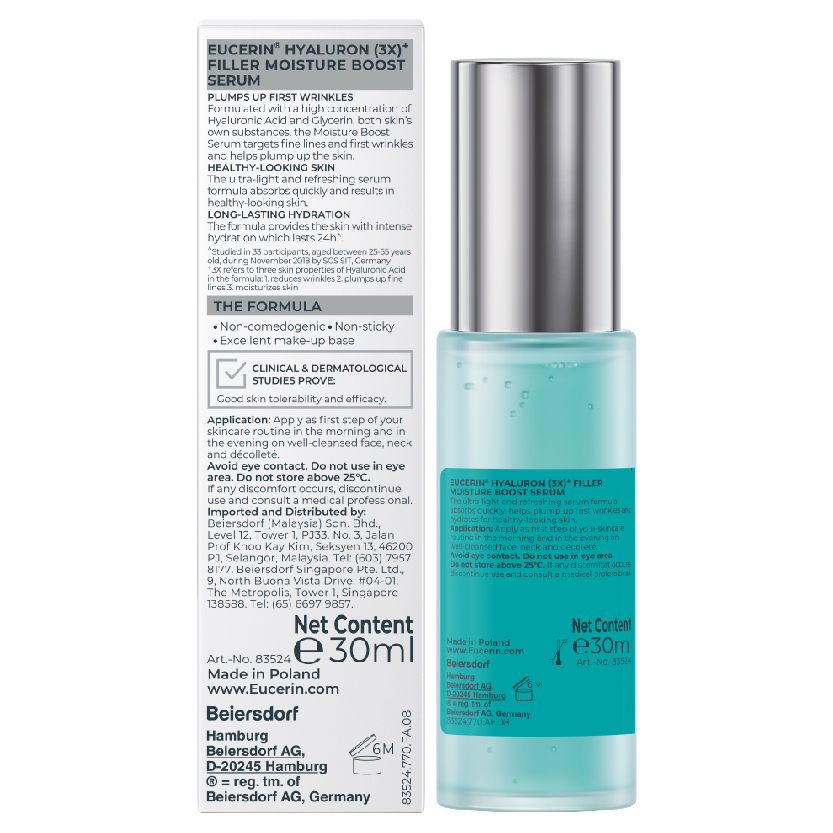 Tinh chất Eucerin Anti-Age Hyaluron-Filler Moisture Filler cấp ẩm ngăn ngừa lão hóa (30ml)