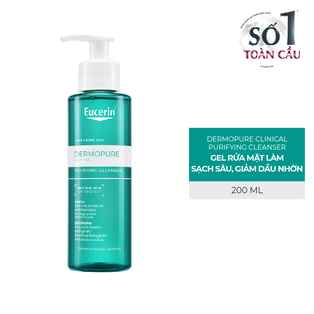 Gel rửa mặt cho da nhờn mụn Eucerin Pro Acne Cleansing (200ml)