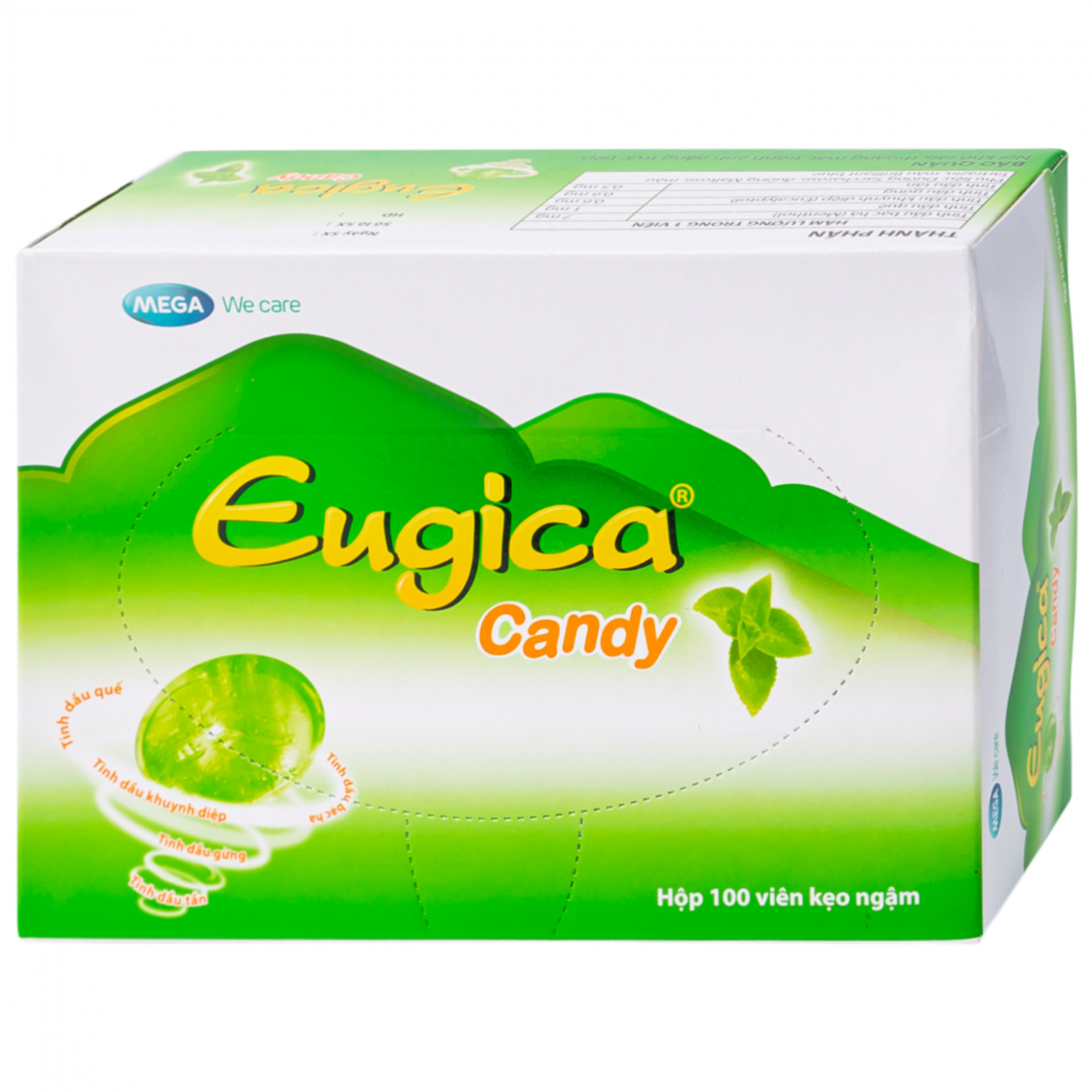 Kẹo Ngậm Ho Eugica Candy Mega (100 viên)