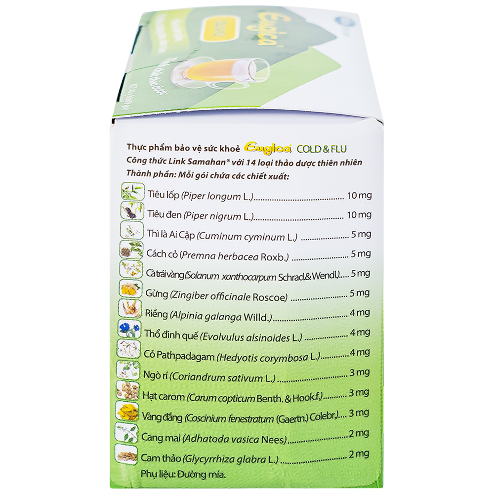 Cốm hỗ trợ làm giảm các triệu chứng cảm Eugica Cold & Flu Mega (10 gói)