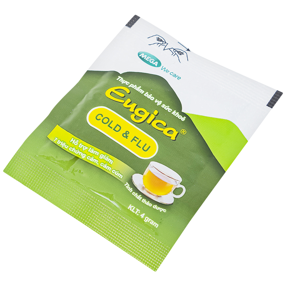 Cốm hỗ trợ làm giảm các triệu chứng cảm Eugica Cold & Flu Mega (10 gói)