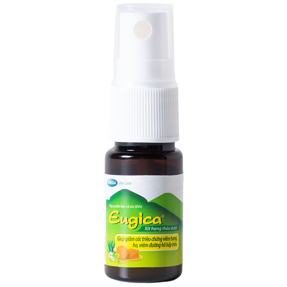 Chai xịt họng thảo dược giúp giảm ho Eugica Mega (10ml)
