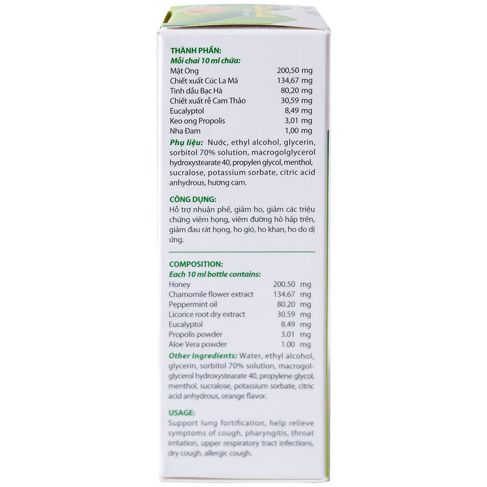 Chai xịt họng thảo dược giúp giảm ho Eugica Mega (10ml)