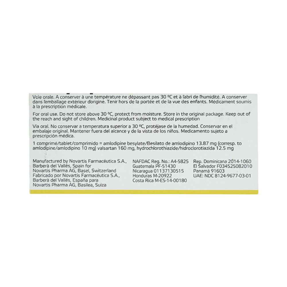 Thuốc Exforge HCT 10mg/160mg/12.5mg Novartis điều trị tăng huyết áp vô căn (4 vỉ x 7 viên)