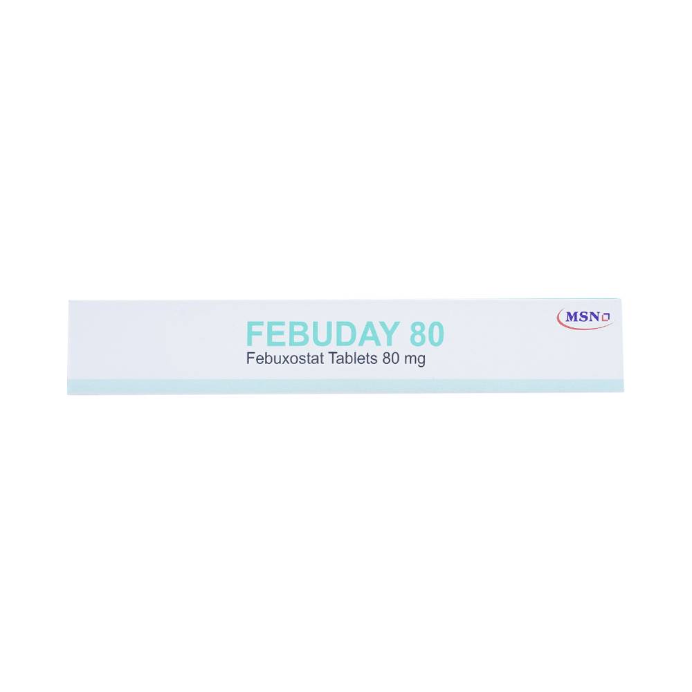 Thuốc Febuday 80 MSN điều trị tăng acid uric huyết (3 vỉ x 10 viên)