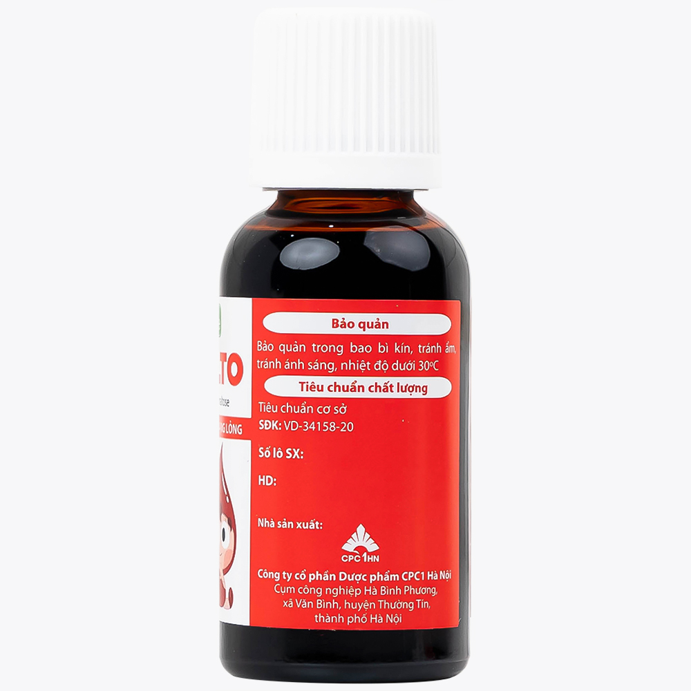 Dung dịch uống Femalto 30ml CPC1HN bổ sung sắt hữu cơ dạng lỏng