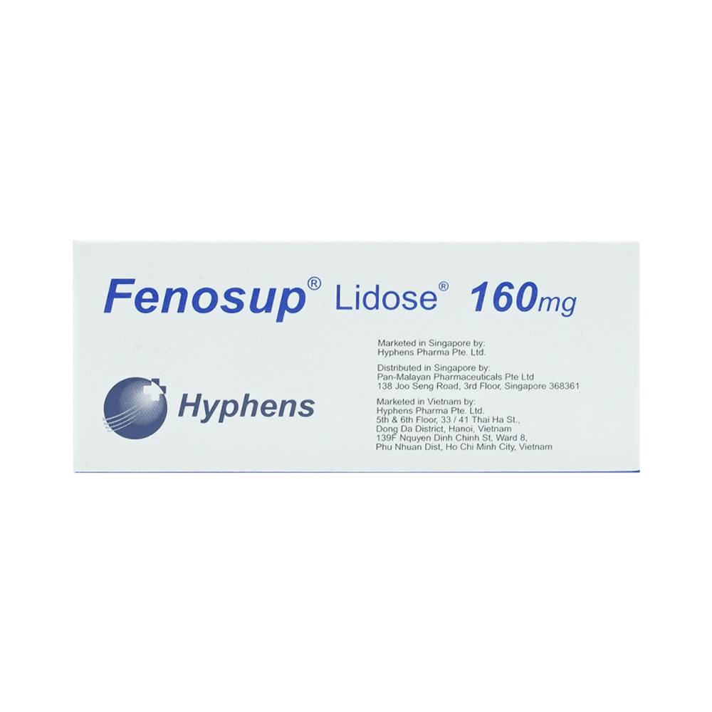 Thuốc Fenosup 160mg Hyphens điều trị cholesterol máu và triglycerid máu cao (3 vỉ x 10 viên)