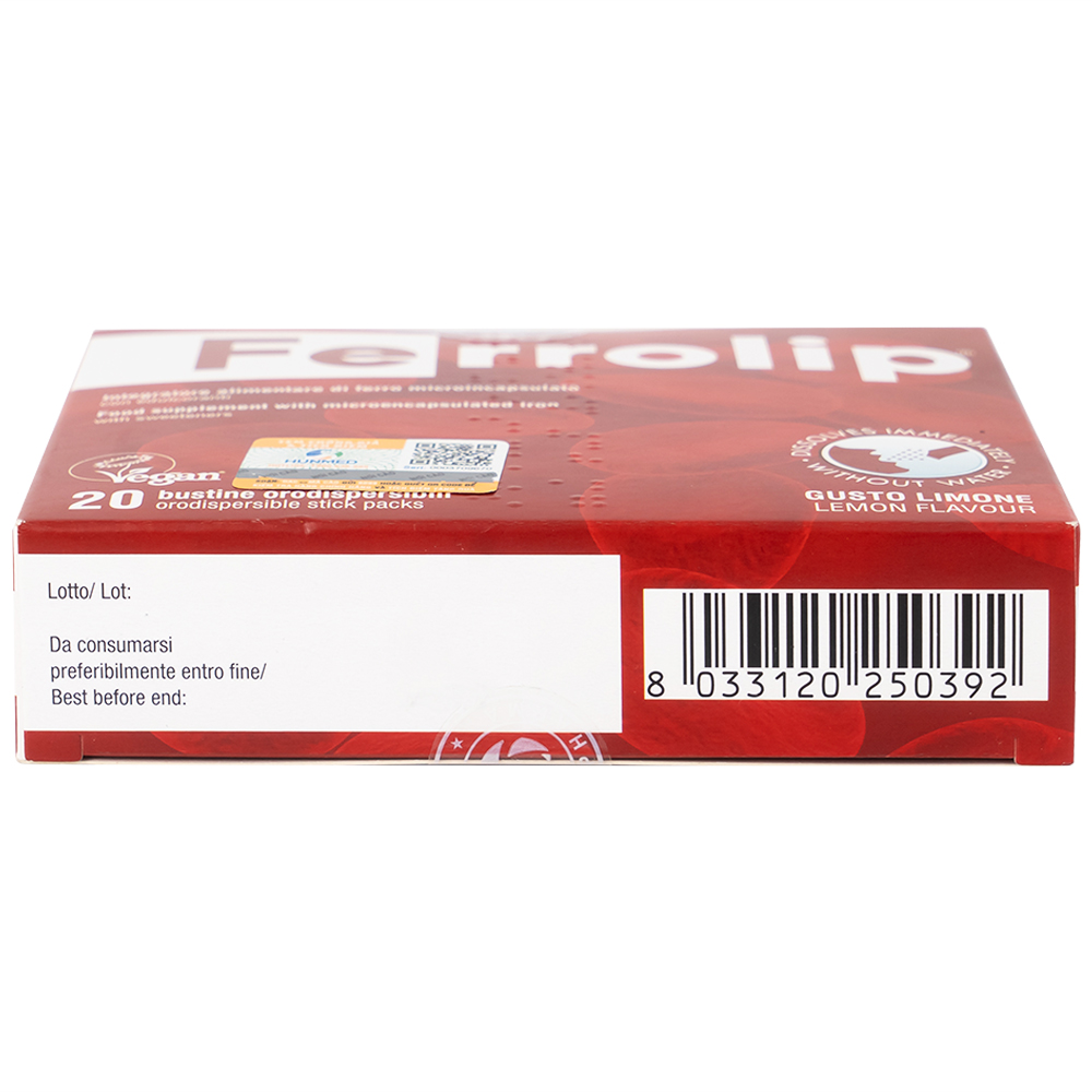 Hỗ trợ giúp giảm nguy cơ thiếu máu do thiếu sắt Ferrolip Uga (20 gói)