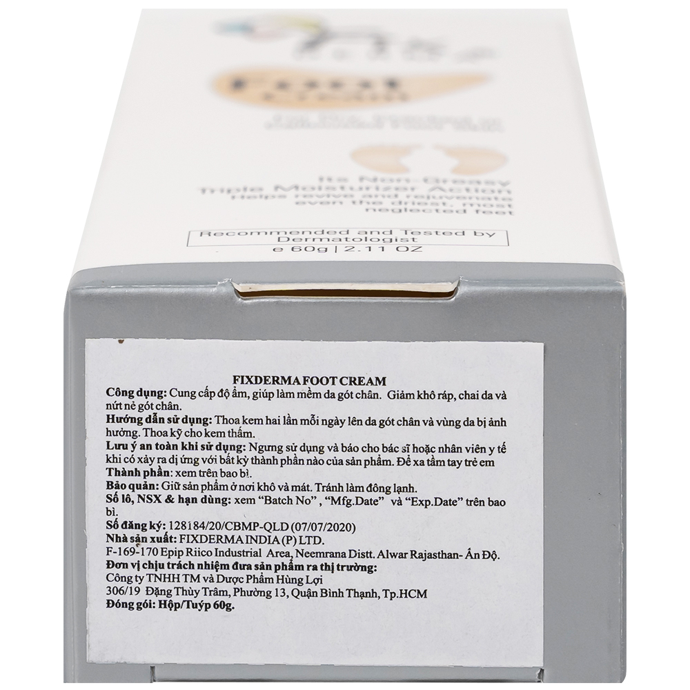 Kem bôi làm mềm gót chân Fixderma Foot Cream 60g