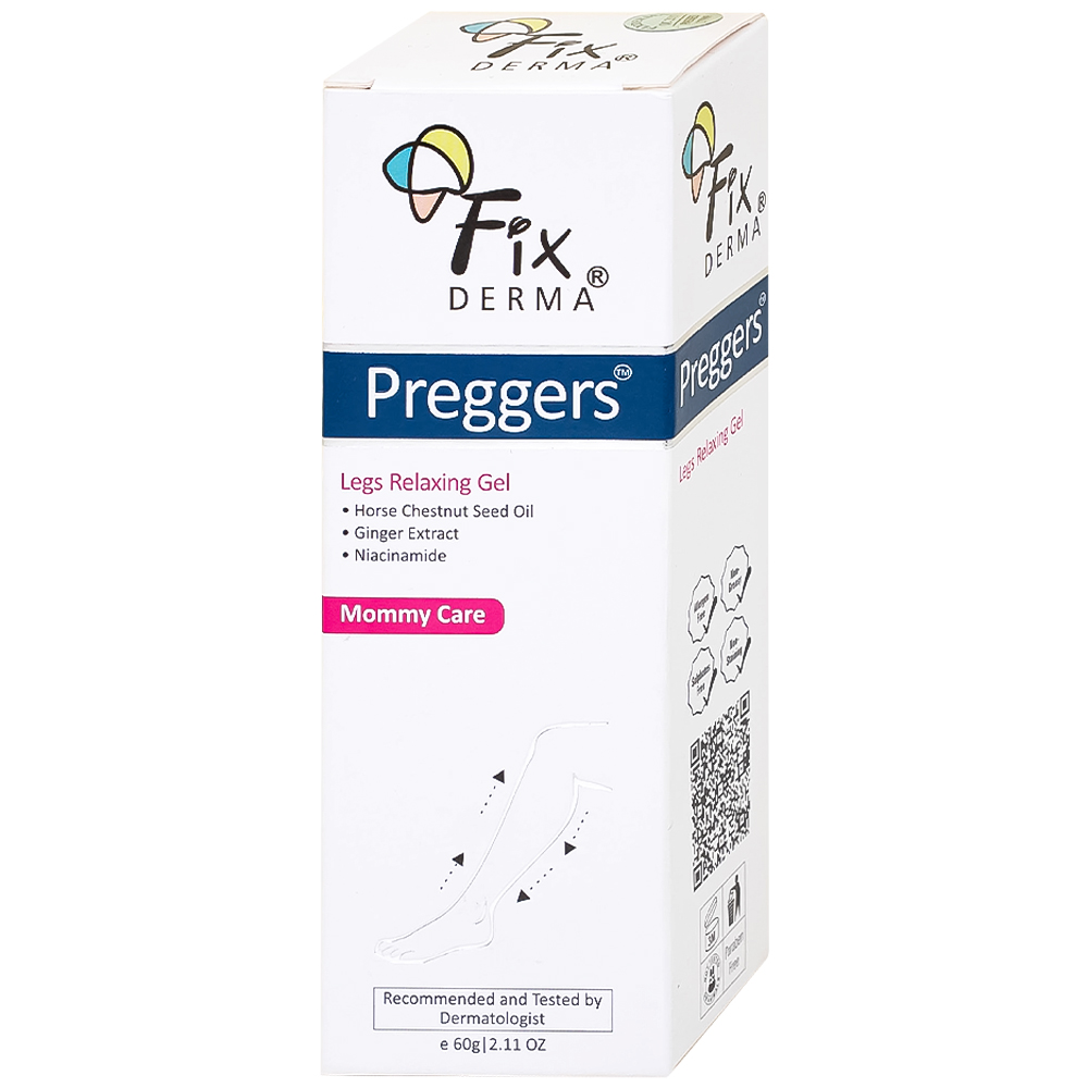 Gel dưỡng ẩm, ngừa giãn tĩnh mạch chân dành cho bà bầu Fixderma Preggers Leg Relaxing Gel 60g