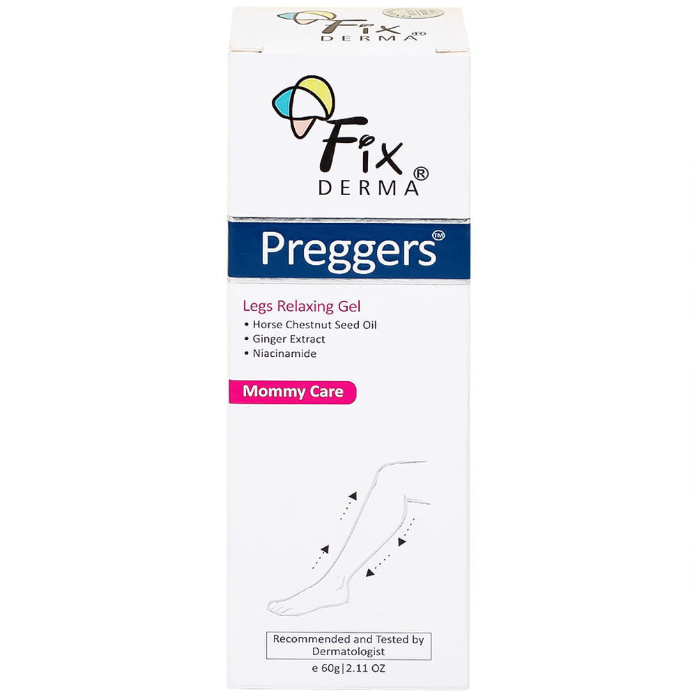 Gel dưỡng ẩm, ngừa giãn tĩnh mạch chân dành cho bà bầu Fixderma Preggers Leg Relaxing Gel 60g