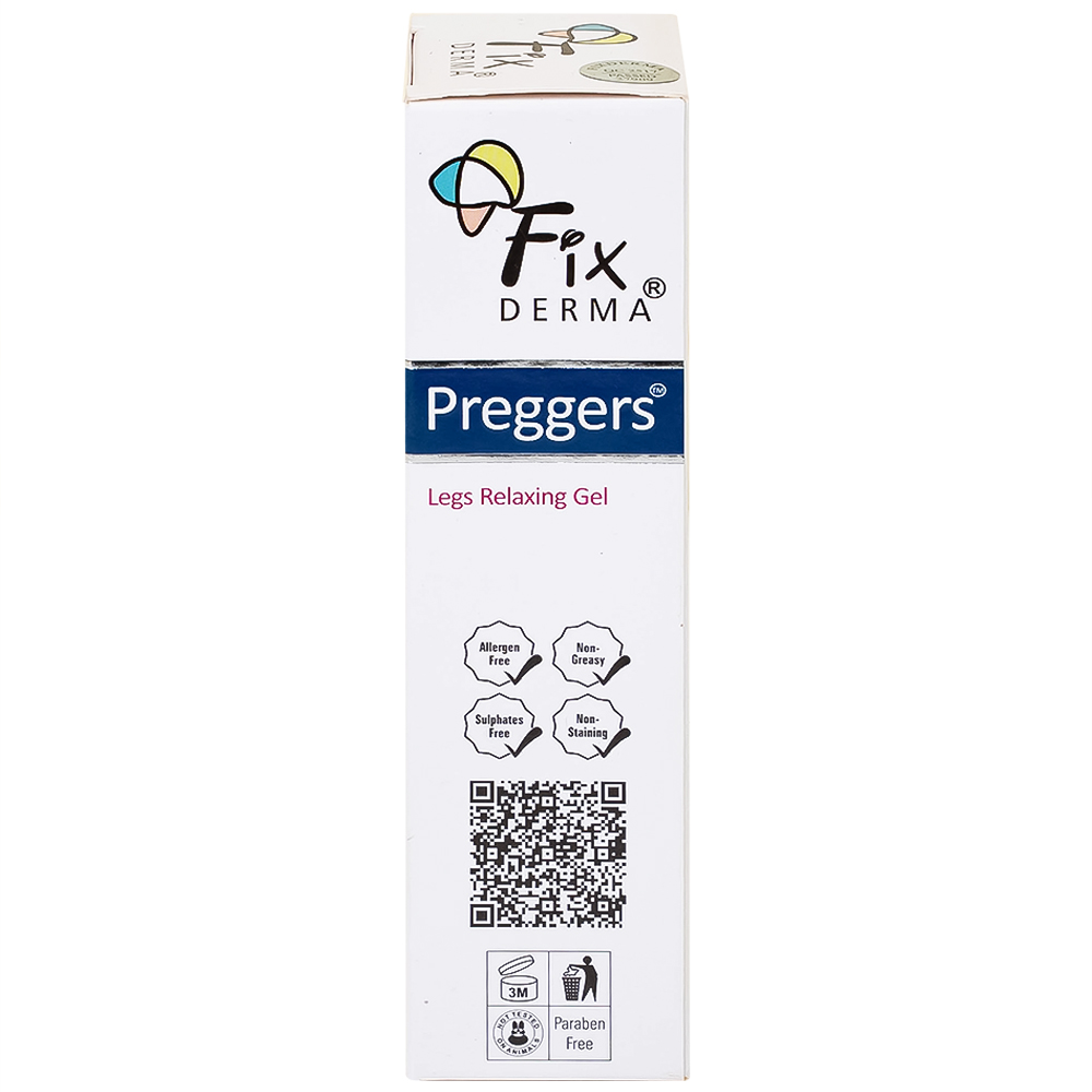 Gel dưỡng ẩm, ngừa giãn tĩnh mạch chân dành cho bà bầu Fixderma Preggers Leg Relaxing Gel 60g
