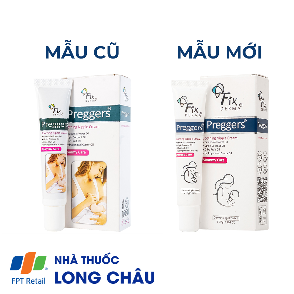 Kem bôi dưỡng ẩm, giảm nứt núm vú Fixderma Preggers Soothing Nipple cream 20g