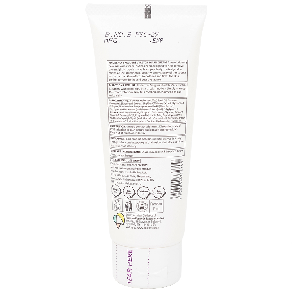 Kem bôi ngừa rạn da bà bầu Fixderma Preggers Stretch Mark cream 60g
