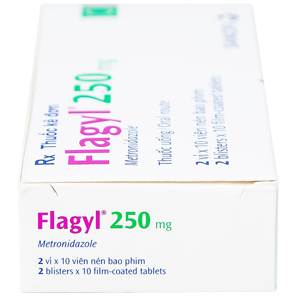 Thuốc Flagyl 250mg Sanofi điều trị nhiễm khuẩn (2 vỉ x 10 viên)